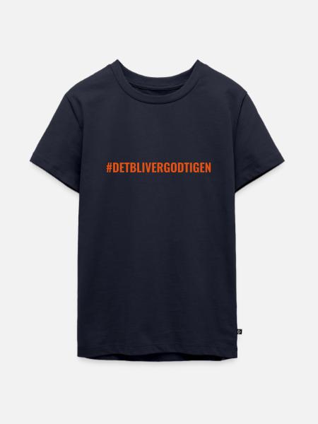 #detblivergodtigen - Teenager Premium Bio T-Shirt - Navy