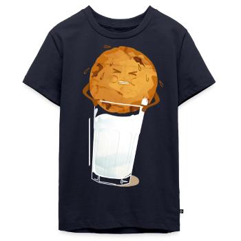 milk'n'cookie - Teenager Premium Bio T-Shirt - Navy - Vorne - AI Model Teenager Male light (155cm)