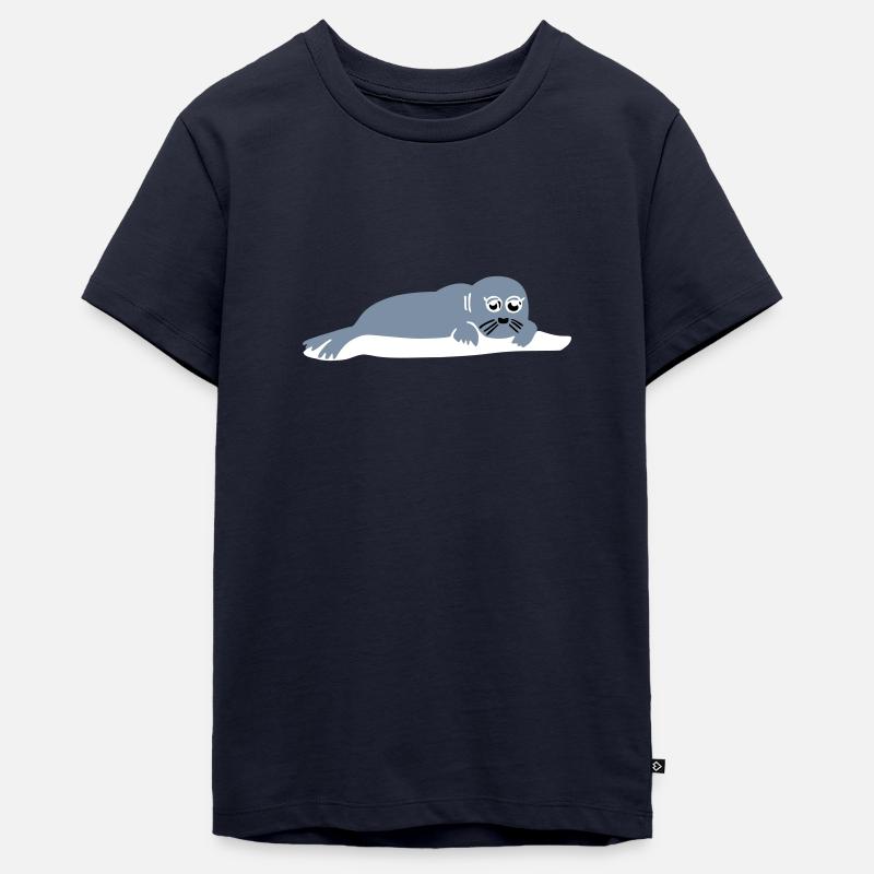 seal 2 - T-shirt Premium bio Ado - bleu marine