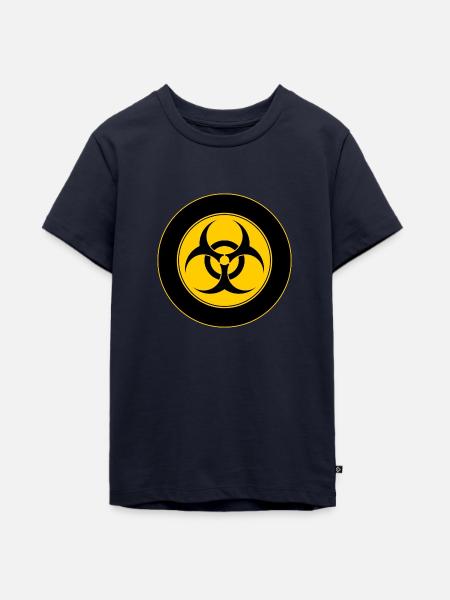 Mod Biohazard Schild - Teenager Premium Bio T-Shirt - Navy