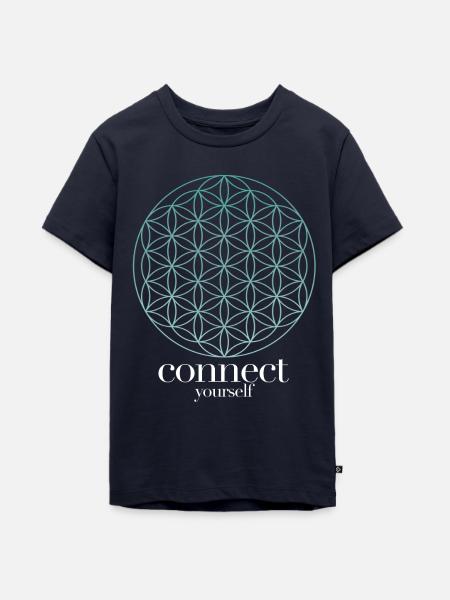 CONNECT yourself - Teenager Premium Bio T-Shirt - Navy