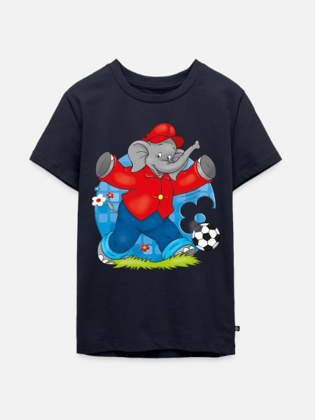 Benjamin Blümchen spielt Fußball - Teenager Premium Bio T-Shirt - Navy