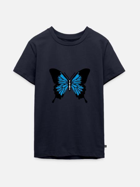 Schmetterling - Teenager Premium Bio T-Shirt - Navy