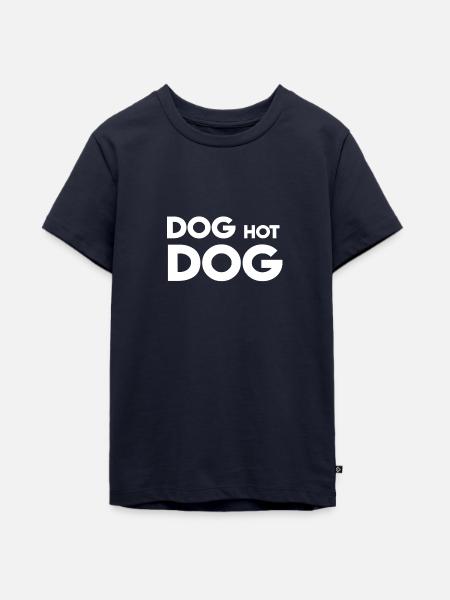 Dog Hot Dog - Teenager Premium Bio T-Shirt - Navy