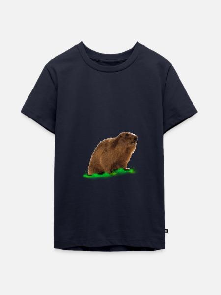 Murmeltier - Teenager Premium Bio T-Shirt - Navy