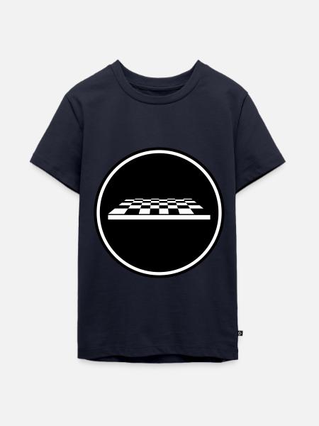 Schachbrett symbol - Teenager Premium Bio T-Shirt - Navy