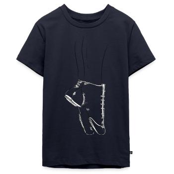 Gardestiefel schwarz | Black & White Collection - Teenager Premium Bio T-Shirt - Navy - Vorne - AI Model Teenager Male light (155cm)