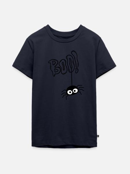 Boo die kleine Spinne - Teenager Premium Bio T-Shirt - Navy