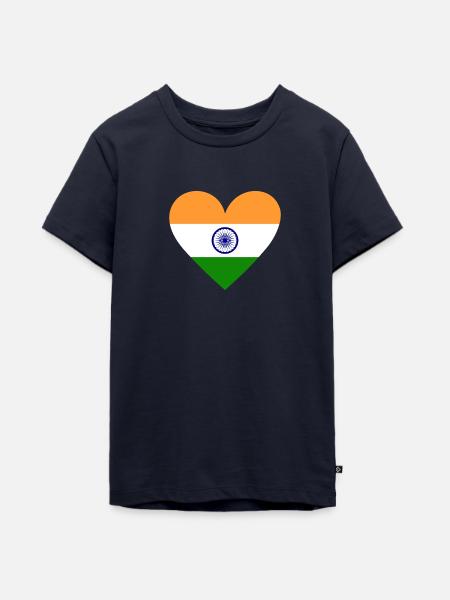 India Heart - Teenager Premium Bio T-Shirt - Navy