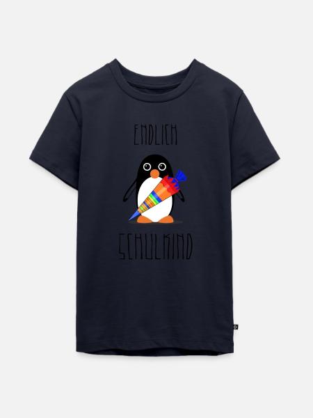 Endlich Schulkind - Teenager Premium Bio T-Shirt - Navy