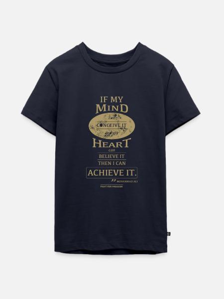 My Mind. Gold - Teenager Premium Bio T-Shirt - Navy