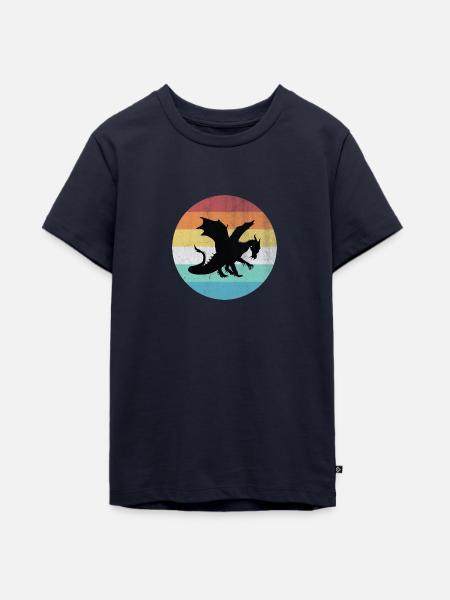 Drache - Teenager Premium Bio T-Shirt - Navy