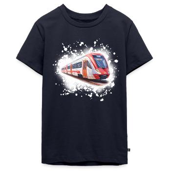 S-Bahn - Splash - Teenager Premium Bio T-Shirt - Navy - Vorne - AI Model Teenager Male light (155cm)