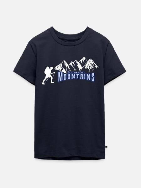 Verlockung der Berge - Teenager Premium Bio T-Shirt - Navy