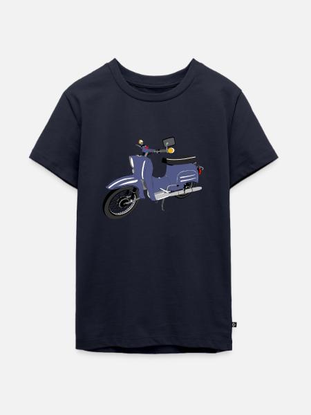 Simson Schwalbe blau - Teenager Premium Bio T-Shirt - Navy