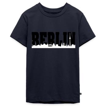 Berlin - Teenager Premium Bio T-Shirt - Navy - Vorne - AI Model Teenager Male light (155cm)