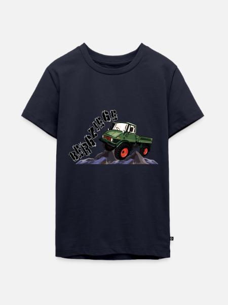 Bergziege - Unimog - Offroad - Oldtimer - Teenager Premium Bio T-Shirt - Navy