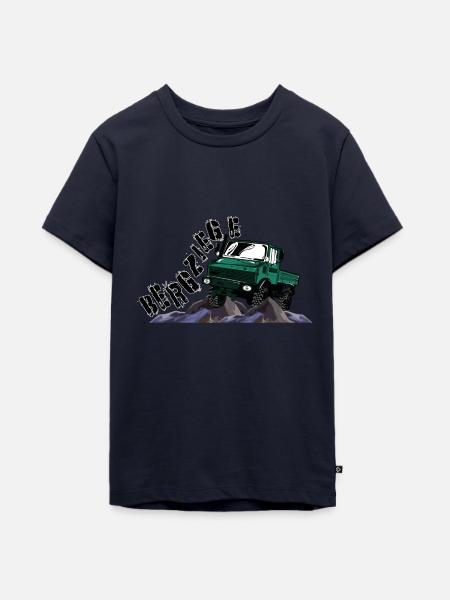 Bergziege - Unimog - Offroad - Oldtimer - Teenager Premium Bio T-Shirt - Navy