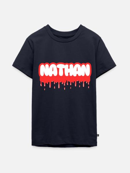 NATHAN-GRAFFITI - Teenager Premium Bio T-Shirt - Navy