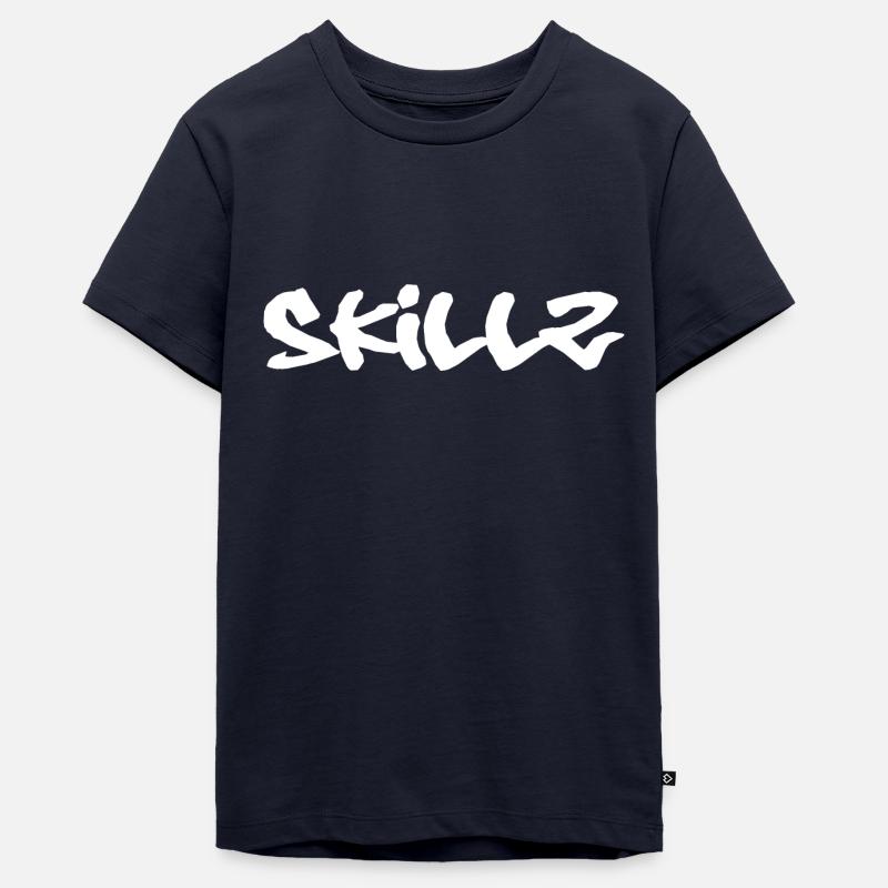 Skillz - T-shirt Premium bio Ado - bleu marine