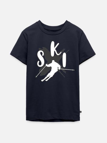 skifahren - Teenager Premium Bio T-Shirt - Navy