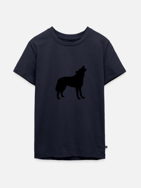 wolf_092011_a_1c - Teenager Premium Bio T-Shirt - Navy