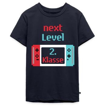 Zweite Klasse 2. Schuljahr - Teenager Premium Bio T-Shirt - Navy - Vorne - AI Model Teenager Male light (155cm)