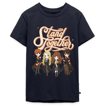 Harry Potter Caractères Animés Stand Together - T-shirt Premium bio Ado - bleu marine - Devant - AI Model Teenager Male light (155cm)