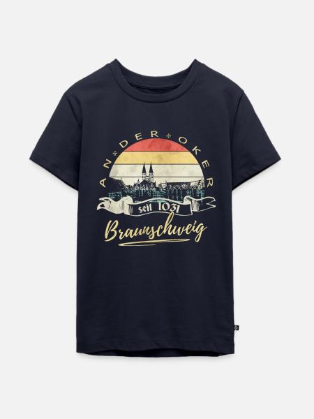 Braunschweig an der oker - Teenager Premium Bio T-Shirt - Navy