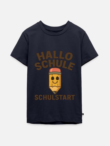 Grundschule Einschulung Schulstart Schule - Teenager Premium Bio T-Shirt - Navy