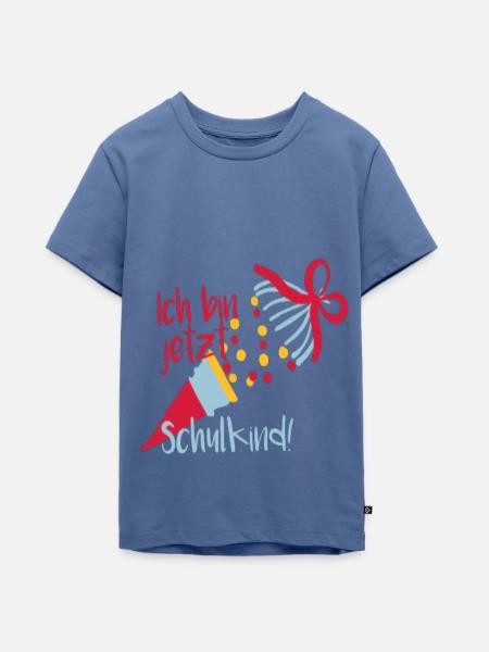 Schulanfang - Teenager Premium Bio T-Shirt - Taubenblau