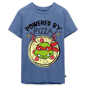 Teenage Mutant Ninja Turtles Powered By Pizza - Teenager Premium Bio T-Shirt - Taubenblau - Vorne - AI Model Teenager Male light (155cm)