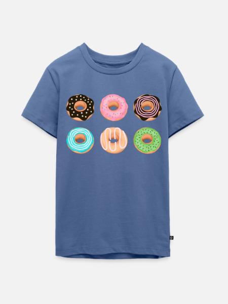 Donuts - Teenager Premium Bio T-Shirt - Taubenblau