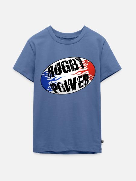 r_power - Teenager Premium Bio T-Shirt - Taubenblau