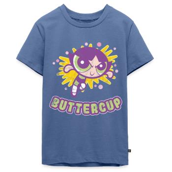 Powerpuff Girls Buttercup Retro Vintage - Teenager Premium Bio T-Shirt - Taubenblau - Vorne - AI Model Teenager Male light (155cm)