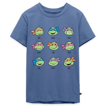 Teenage Mutant Ninja Turtles Emotionen - Teenager Premium Bio T-Shirt - Taubenblau - Vorne - AI Model Teenager Male light (155cm)