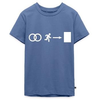Hochzeit - Junggeselle - Teenager Premium Bio T-Shirt - Taubenblau - Vorne - AI Model Teenager Male light (155cm)
