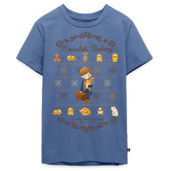 Fantastic Beasts Kowalski Bakery Ugly Christmas - Teenager Premium Bio T-Shirt - Taubenblau - Vorne - AI Model Teenager Male light (155cm)