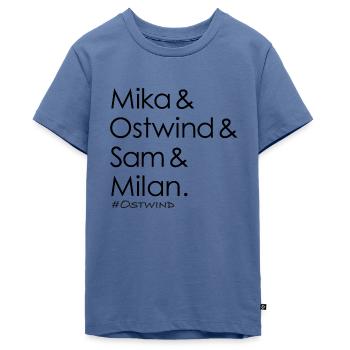 OSTWIND Aufbruch Nach Ora Mika Milan - Teenager Premium Bio T-Shirt - Taubenblau - Vorne - AI Model Teenager Male light (155cm)
