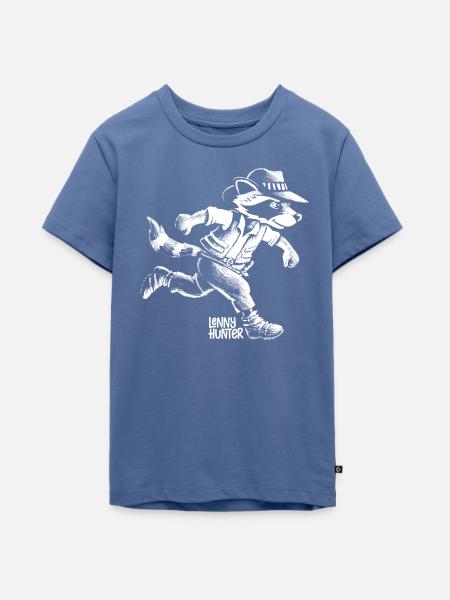 Lenny Hunter Cooles Schwarz-Weiß-Design - Teenager Premium Bio T-Shirt - Taubenblau
