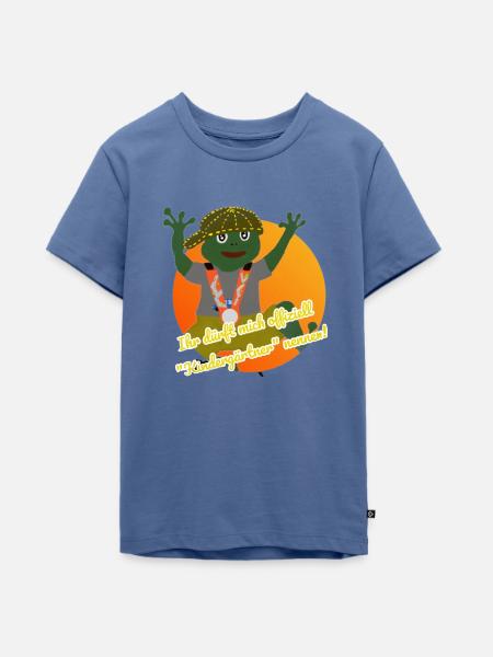 Flabby Frosch "offizieller Kindergärtner"! - Teenager Premium Bio T-Shirt - Taubenblau