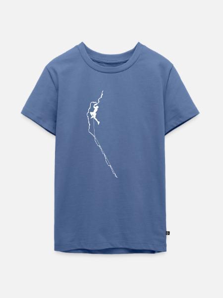 Klettern - Teenager Premium Bio T-Shirt - Taubenblau
