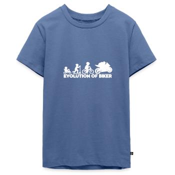 Biker - Teenager Premium Bio T-Shirt - Taubenblau - Vorne - AI Model Teenager Male light (155cm)