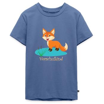 Fuchs - Teenager Premium Bio T-Shirt - Taubenblau - Vorne - AI Model Teenager Male light (155cm)