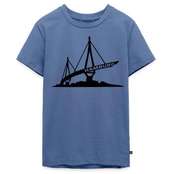 hamburg elbbruecke - Teenager Premium Bio T-Shirt - Taubenblau - Vorne - AI Model Teenager Male light (155cm)