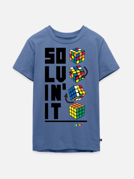 Rubik's Cube Solvin' It Lösungsweg - Teenager Premium Bio T-Shirt - Taubenblau
