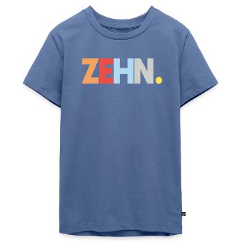 10. Geburtstag Zehn 10 Jahre - Teenager Premium Bio T-Shirt - Taubenblau - Vorne - AI Model Teenager Male light (155cm)