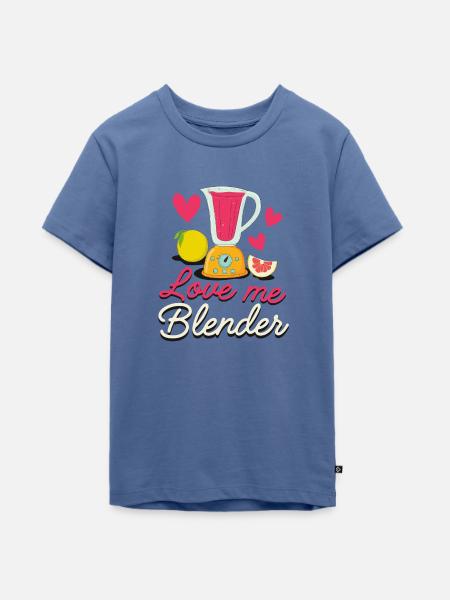 Liebe mich Mixer - Teenager Premium Bio T-Shirt - Taubenblau