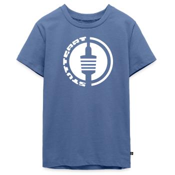 stuttgart fernsehturm emblem - Teenager Premium Bio T-Shirt - Taubenblau - Vorne - AI Model Teenager Male light (155cm)