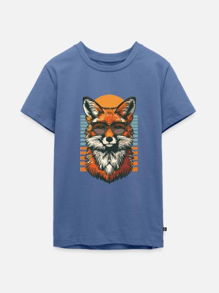 Der Coole Fuchs - Teenager Premium Bio T-Shirt - Taubenblau
